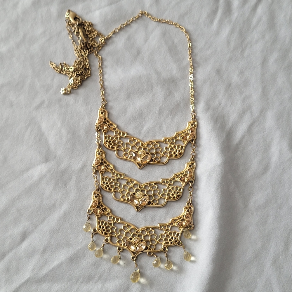 Chloe and Isabel Sunlit Sahara Ladder Statement Necklace